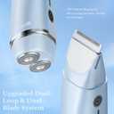 2 in 1 Electric Razors for Women Electric Shaver (Blue)