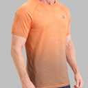 EZRUN Men's UPF 50+ Swim Shirt Quick Dry Rash Guard | UPF 50+ gradient shirt blocks harmful UV rays. Quick-dry, chafe-free fabric is perfect for surfing, gym & beaches
