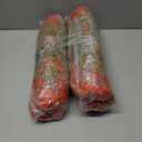 2 x Alupssuc 24 Bundles Artificial Fall Mums Flowers for Outdoors Decoration, UV Resistant Silk Violet and Faux Eucalyptus Autumn Fake Plants for Outside Indoor Yard Home Patio Porch Decor