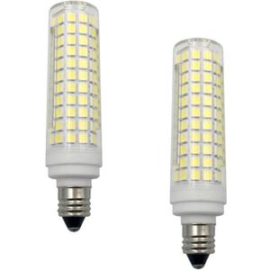 Lxcom Lighting E11 LED Corn Bulb Natural White 4000K 15W Dimmable Ceramic LED Light Bulbs 120W Equivalent 136 LEDs 2835 SMD 1500LM T3/T4 JD E11 Mini Base for Home Lighting, 2 Pack