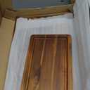 AIDEA Wood Cutting Board, Wooden Cutting Boards for Kitchen, Acacia Wood Chopping Board Set of 3 with Deep Juice Groove, for Meat, Vegetables, and Fruit (15"L x 10"W, Brown)