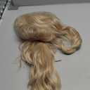 ENTRANCED STYLES Blonde Wig with Bangs Platinum Blonde Wigs for Women Synthetic Fiber Wig Womens Wavy Wigs Long Curly Wig for Daily Cosplay Party (26 inch Blonde)