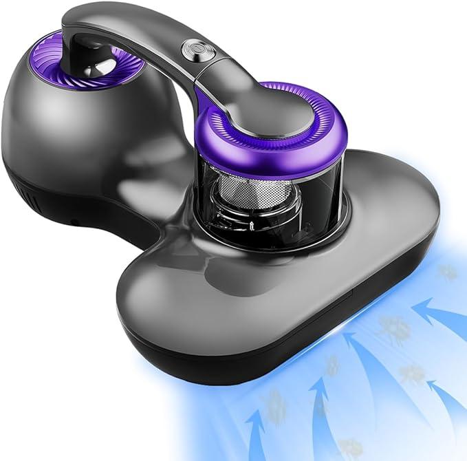 Hersven Mattress Vacuum Cleaner, Handheld UV Bed Vacuum Cleaner 16KPa & 12800 Vibrations Per/Min Upgraded Effectively Clean Up Bed, Pillows, Cloth Sofas, Carpets and Ther Fabric Surfaces