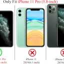 2 x NITITOP Compatible for iPhone 11 Pro Case Cute Flower Floral Clear for Women Girl Ultra Slim Crystal Shockproof Soft TPU Anti-Yellow Protective Phone Cover - Clear Pink