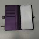 Defencase Compatible with iPhone 13 Pro Max Case Wallet with RFID Blocking Card Holder for Women Men, PU Leather Magnetic Snap Flip Zipper Strap Wallet Phone Case Fit for iPhone 13 Pro Max 6.7, Purple
