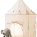 3 Sprouts Kids Play Tent - Sustainable Recycled Fabric  Fun Spacious Childs Playhouse for Indoor Games for Boys & Girls - Durable Fort Pop Up House for Toddlers & Children Age 3-10 - Beige