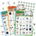 Fancy Land Soccer Bingo Game Birthday Party Bingo Cards Set for Kids Adults Christmas Classroom Supplies Sports Theme Gifts 24 Players