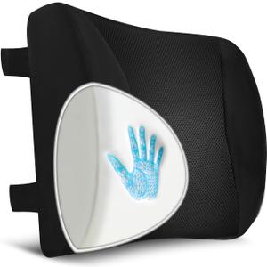 Lumbar Support Pillow for Office Chair Car, Gaming Chair Lower Back Pain Relief Memory Foam Cushion with 3D Mesh Cover Ergonomic Orthopedic Back Rest Lower Back Support