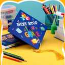 Preboun Graduation Cap for Kids, 6 Pcs Set Kindergarten Graduation Hat Topper with Tassel for Kids