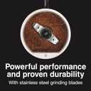 Proctor Silex Electric Coffee Grinder for Beans, Spices and More, Stainless Steel Blades, 12 Cups, White