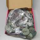 Hairui Lighted Artificial Eucalyptus Garland 6FT 96 LED Battery Operated Faux Vine Lights with Timer for Spring Wedding Backdrop Wall Decor