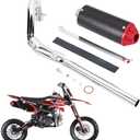 28mm High Performance Exhaust Muffler Silencer Pipe Assembly kit Dirt Bike Motocross CRF50 SSR (Red+Black)