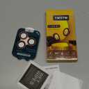 YWXTW Camera Lens Protector for iPhone 17 Pro/iPhone 17 Pro Max, [1 Step Installation Tray] Tempered Glass Screen Protector Metal Individual Camera Cover Accessories Case Friendly (Glitter Orange)