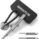 EDC Tweezers Precision Pocket Knife 2 in1 Keychain Multitool Knives Retractable Premium Anti-Static for Splinters, Craft, Jewelry, Soldering, Outdoor, Laboratory Work (Silver)