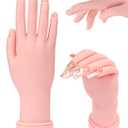 Practice Hand for Acrylic Nails Soft Touch Mannequin Hand for Nails, Flexible and Bendable Fake Hand for Nails for Nail Art Beginners (8.99 x 3.07in)