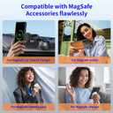 for Samsung Galaxy S23 Ultra Case with Stand,Compatible with Magsafe Wireless Charging,with 360Rotatable Magnetic Ring Holder Kickstand,Slim Protective Phone Cover,Matte Translucent,Black