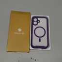 Miracase for iPhone 16 Case 6.1'', [Bubble Free] Full-Body Bumper Phone case with Built-in Full Glass Screen &Lens Protector,No Gap,Compatible with MagSafe,Drop Proof 16 Cover,Purple