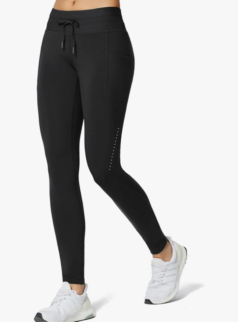 Baleaf Women's Fleece Lined High Waisted Leggings Water Resistant Thermal Warm Winter Tights Ski Hiking Pants with Pockets 2XL