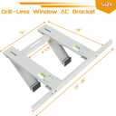 Drill-Less Window Air Conditioner Bracket, Easy to Install Window AC Mounting Support Bracket,Heavy Duty Construction,Up to 200lbs