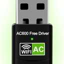 AC600 USB WiFi Adapter for Desktop PC, Driver Free Wireless Network Adapter for Laptop, 5G/2.4G Dual Band High Speed Mini WiFi Dongle Stick, Compatible with Windows 11/10/8.1/8/7/XP/Vista (600M, green)