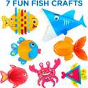 Arts and Craft Kit for Toddlers Ages 3, 4, 5 Years - Create 7 Fun Fish Characters