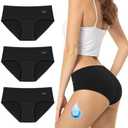 TANSTC Period Underwear for Women Heavy Flow Leakproof Menstrual Panties Postpartum Hipster Briefs 3 Pack XL