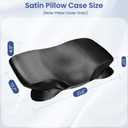 Satin Pillowcase for Zelimun Cervical Pillow, Ergonomic Case, Smooth & Soft Pillowcase, Black Pillow Cover with Zipper Black