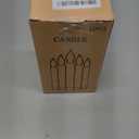 Lpraer 6Pack Real Wax Pillar Taper Candle Primitive Drip Candles Flameless Flickering LED Lights Dipped Battery Operated Halloween Decoration Set Party Festival Church Decor, Brown