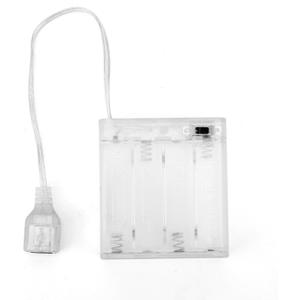 Portable Battery to USB Powered Pack for 5V-6V LED Neon Sign, Power Supply Battery Converts USB Converter Neon Lights Power Operated Box for Home Office Garden Yard Use, Pack of 2