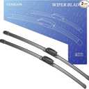 VENRAIN Wiper Blades, OEM Quality, Premium All-Season PTFE Rubber, Quiet & Streak-Free, J-Hook, Automotive Replacement Windshield Wiper Blades (24"+18" Pair for Front Windshield)