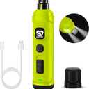 Casfuy Dog Nail Grinder with 2 LED Light - New Version 2-Speed Powerful Electric Pet Nail Trimmer Professional Quiet Painless Paws Grooming & Smoothing for Small Medium Large Dogs(Green)