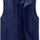 MOHEEN Mens Vests Outerwear Windproof Lightweight Softshell Vests Sports Sleeveless Jacket for Golf Hiking Fishing Running (XX-Large, Navy)