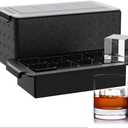Clear Ice Cube Tray for Whiskey: FDDBI 2Inch Clear Ice Cube Maker - Silicone Large Ice Cube Tray - Square Ice Tray for Bourbon Old Fashioned Whisky
