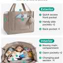 BAGSMART Diaper Bag Tote Puffer, Hospital Bag for Labor Delivery with Pacifier Case, Lightweight Baby Bag for Travel, Work | Multifunctional, Insulated Pockets, Water Resistance