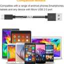 Micro USB Cable Android Charger [6-Pack 5ft] Nylon Braided Fast Sync&Charging Cord for Android, Samsung, Nexus, LG, HTC, Nokia, Sony, and More