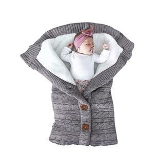 XMWEALTHY Unisex Infant Swaddle Blankets Soft Thick Fleece Knit Baby Girls Boys Stroller Wraps (Baby Grey1)