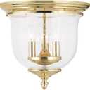 Livex Lighting 5024-02 Legacy 3-Light Ceiling Mount, Polished Brass