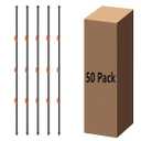 50Pack 46Inch Garden Electric Fence Insulators Posts with 150 Insulation Clips,3.8ft Temporary Fences Stakes for Protection Farm,Backyard,Garden,and Small Animals | Electric Fencing Poles for Marking