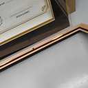 GraduationMall 11x14 Diploma Frame with Black over Gold Mat or Display 15x18 Certificate without Mat,Solid Wood & UV Protection Acrylic,Cherry Finish with Gold Trim