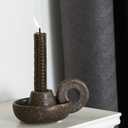 Candle Holder Ceramic Candlestick Holder, Candlelight Stand for Spell Candles, Taper Candles, and Incense, Halloween Christmas Dining Room Home Decoration Display
