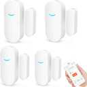 4 Pack WiFi Door Window Sensor Detector: Wireless Security Alarm Door Sensor, Tuya Door Open Contact Sensor, Compatible with Alexa,Google Home,Siri, Smart Door Sensors for Home Business Security