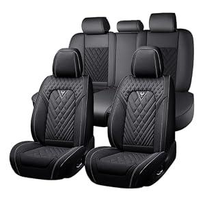 JXTH Fit for Toyota Corolla Seat Covers 2001-2026,Premium Leather, 360° Full Protection, Thick Padding & Memory Foam, Waterproof & Stain-Resistant Car Seat Cover Full Set (5 Seat,Black)