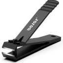 BEZOX Large Toe Nail Clippers for Thick Nails - Straight Edge Nails Clipper for Men, Toenails Clipper for Seniors, Heavy Duty Stainless Steel Fingernail Clippers for Women, Thick Toenails Tool - Black