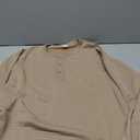 Men's Henley Shirts Long Sleeve Casual Waffle T-Shirts Button Pullover Sweaters Tee Shirt 2XL