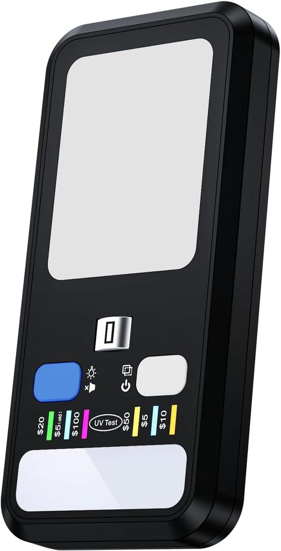 Aneken AL06 Portable 3-in-1 Counterfeit Bill Detector with UV Light, Watermark and Ink Test, Fake Money Checker Machine Suitable for Small Businesses & Retailers, Black