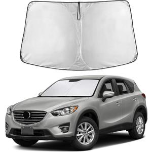 EcoNour Windshield Sunshade Compatible for Mazda CX-5 2013-2014 2015 2016, Sun Visor for Front Windshield & Window Sun Shade Cover, UV Heat Blocker & Protector, Car Accessories