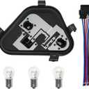 Right Passenger Side Rear Tail Light Lamp Holder Bracket Socket Panel Plug Connector Board with Bulbs & Harness Compatible with BMW 3 Series 320i 328i 335i 328d 2012-2015 Replace 63217313044