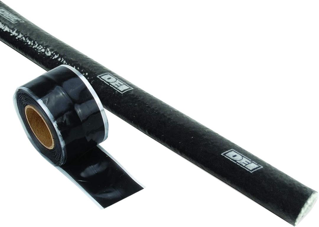 Design Engineering 010472 Fire Sleeve and Tape Kit 5/8" I.D. x 3ft Heat Protection for Wires, Hoses, etc.