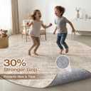 LOONGRUG Round Rug 7x7 Washable Neutral Modern Rug for Living Room Beige