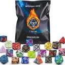 QMAY Polyhedral Dice - Mystery Dice Set, Various Styles, Random DND Dice Patterns & Dice Bag, Mystery Bags, D&D Gifts for Dungeons and Dragons, RPG, MTG, Role Playing Table Game